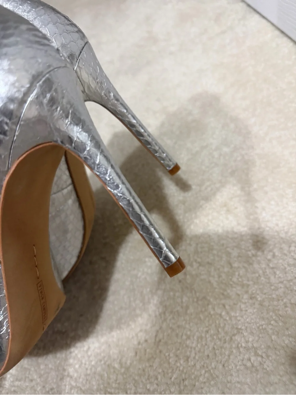 Vince Camuto Metallic Silver Pointed-Toe Pumps